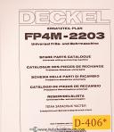 Deckel-Deckel FP4M-2203, Universal Milling Boring Assemblies and Parts Manual 1983-FP4M-01